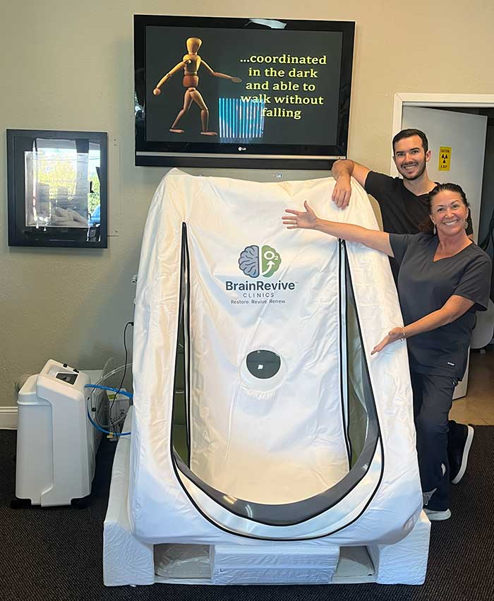 patient receiving Mild Hyperbaric Oxygen Therapy in Campbell